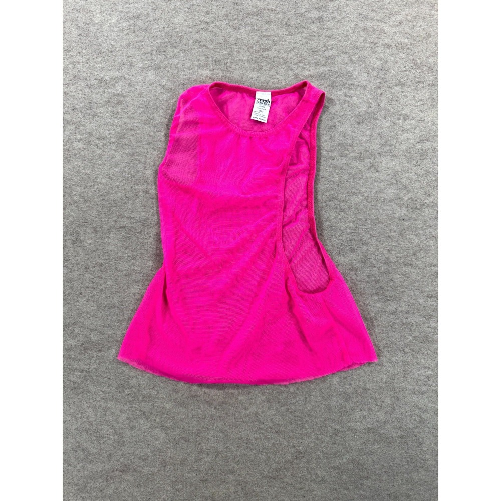 A Wish Come True Mesh Crop Top Girls IMC Pink Nylon Stretch Dance Party S